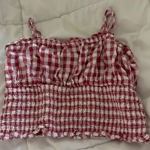 American eagle crop top /size extra small/ color, red and white